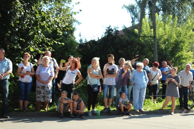 Pożar kościoła w Jawiszowicach - ćwiczenia strażaków