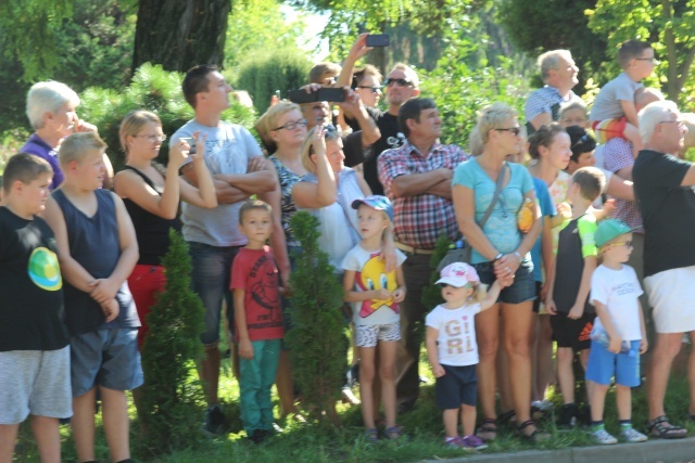 Pożar kościoła w Jawiszowicach - ćwiczenia strażaków