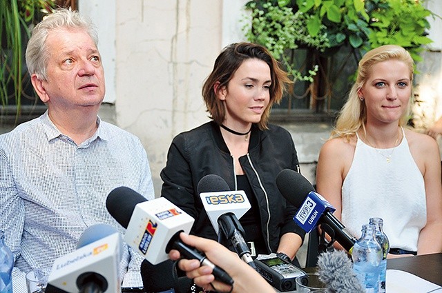 	Od lewej: Juliusz Machulski, Olga Bołądź, Aleksandra Domańska.