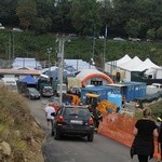 Obóz dla poszkodowanych w trzęsieniu ziemi w Accumoli