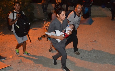 Pożar w obozie migrantów na Lesbos