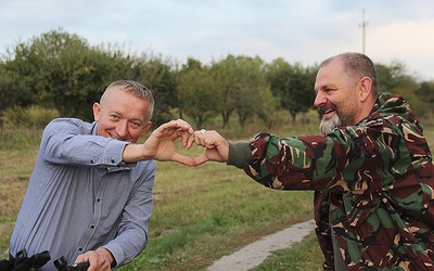 ▲	Piotr Wasiak (z prawej) i Piotr Paradowski od kilku miesięcy przygotowywali Rajd Serc.