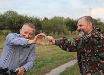 ▲	Piotr Wasiak (z prawej) i Piotr Paradowski od kilku miesięcy przygotowywali Rajd Serc.