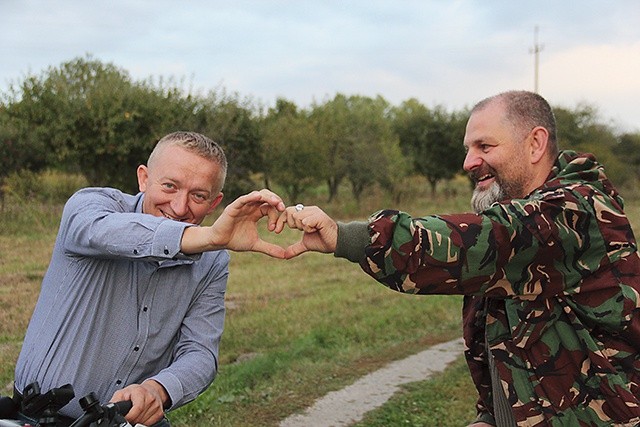 ▲	Piotr Wasiak (z prawej) i Piotr Paradowski od kilku miesięcy przygotowywali Rajd Serc.