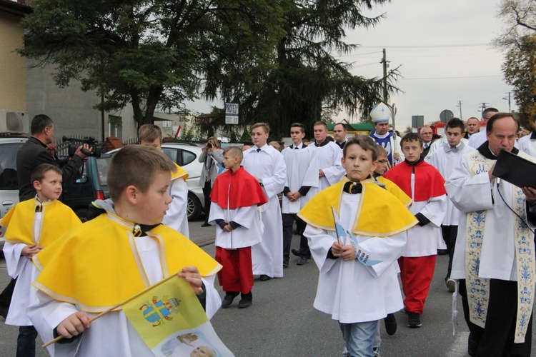 Powitanie ikony MB Częstochowskiej w Lubochni