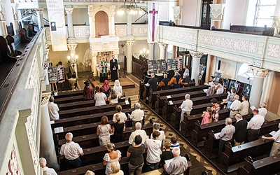 Ekumeniczne nabożeństwo w kościele Zbawiciela w Tarnowskich Górach odprawione 20.07.2014.