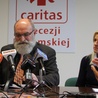 Podczas konferencji prasowej w siedzibie Caritas o problemach ludzi bezdomnych mówili Agnieszka Wolszczak i Wojciech Dąbrowski
