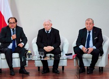 	Minister Marek Gróbarczyk oraz prezes Prawa i Sprawiedliwości Jarosław Kaczyński przyjechali do Elbląga na zaproszenie  posła Jerzego Wilka.