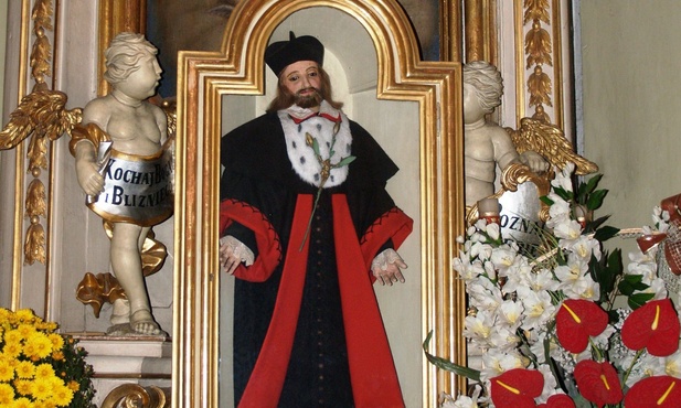 Patronem przedsięwzięcia jest św. Jan Kanty - na zdjęciu figura z jego kaplicy w Kętach