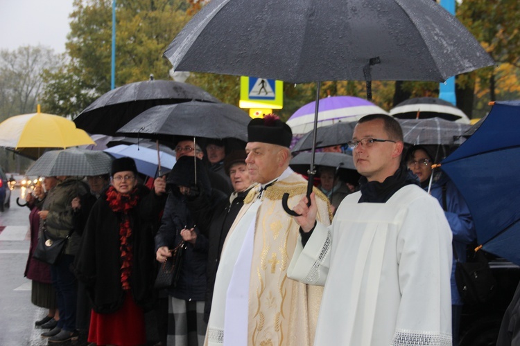 Powitanie ikony MB Częstochowskiej w parafii św. Jakuba w Skierniewicach