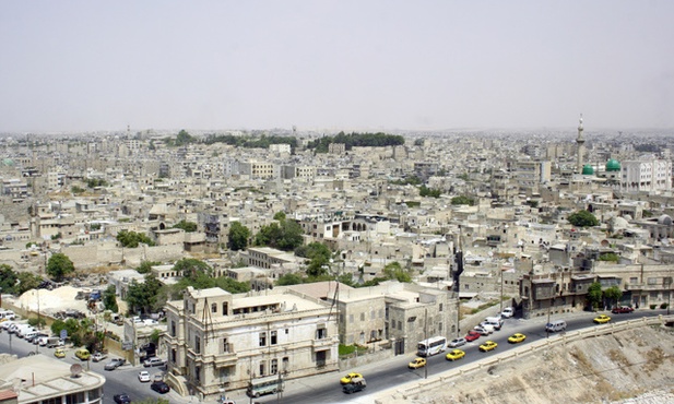 Panorama Aleppo z okresu pokoju.