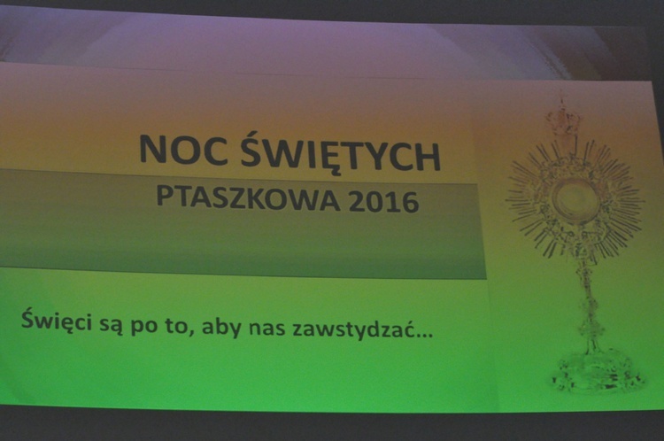 Czuwanie ze świętymi w Ptaszkowej