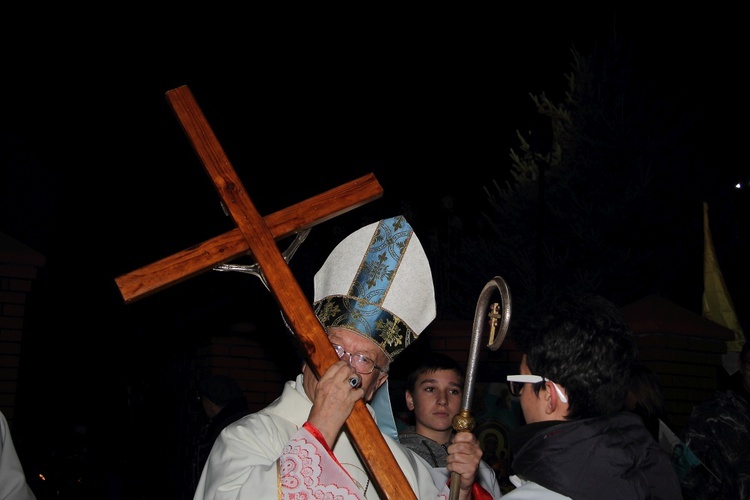 Powitanie ikony MB Częstochowskiej w parafii Miłosierdzia Bożego w Skierniewicach