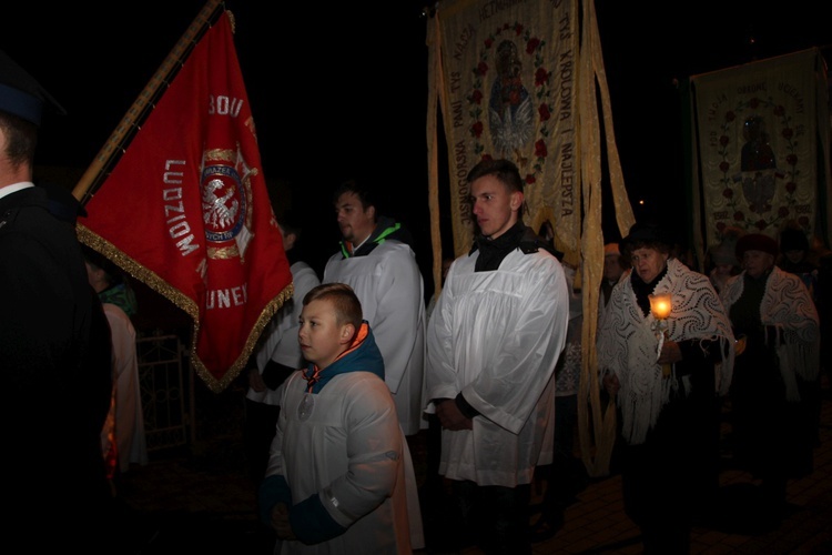 Powitanie ikony MB Częstochowskiej w parafii Grzymkowice-Byki