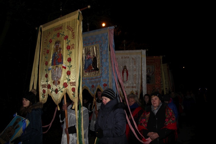 Powitanie ikony MB Częstochowskiej w parafii Grzymkowice-Byki