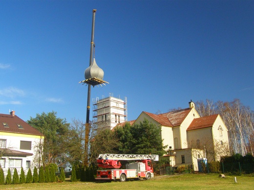 Wymiana kopuły w Paniówkach