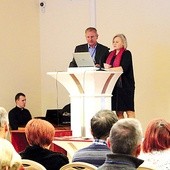 Elżbieta i Michał Gołąb w czasie spotkania.