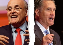 Rudolph Giuliani (z lewej) i Mitt Romney
