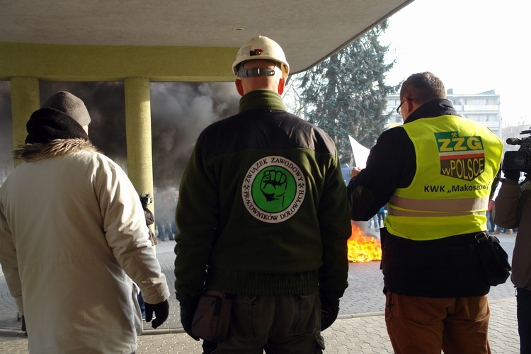 Protest górników KWK Makoszowy