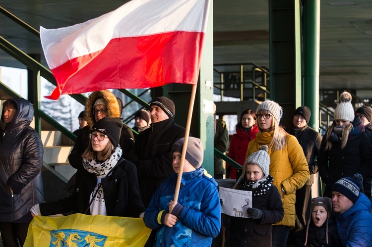 Protest górników w Suszcu