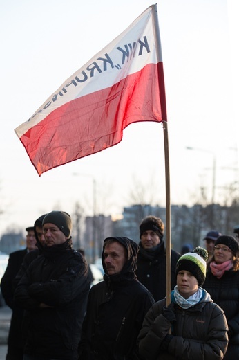 Protest górników w Suszcu