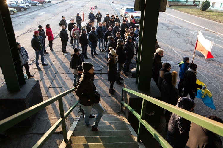 Protest górników w Suszcu