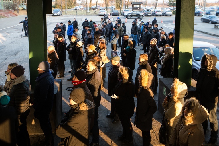 Protest górników w Suszcu