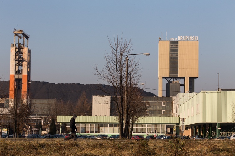 Protest górników w Suszcu