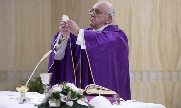 Franciszek podczas Mszy