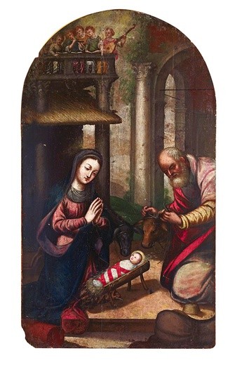 ►	Obraz „Boże Narodzenie” ze zbiorów Muzeum Diecezjalnego w Sandomierzu.