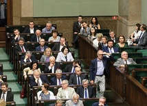 Głosowanie w Sejmie nad ustawą o zgromadzeniach publicznych.