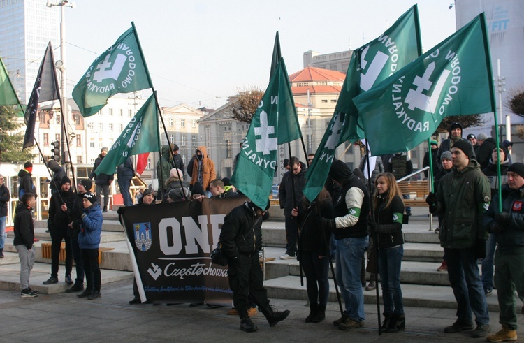 Antyislamska demonstracja ONR w Katowicach