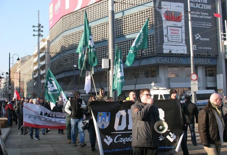 Antyislamska demonstracja ONR w Katowicach