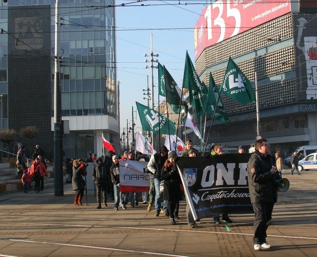 Antyislamska demonstracja ONR w Katowicach