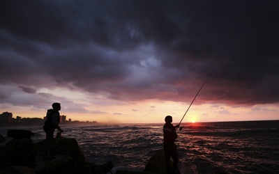 Zachód słońca w Gazie