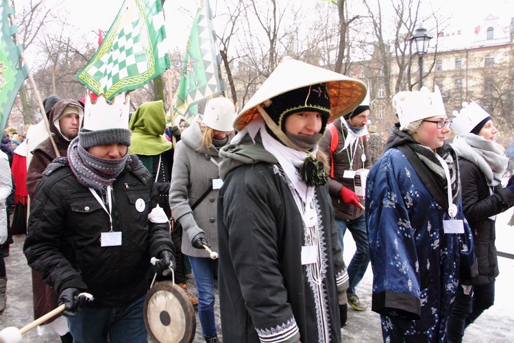 Orszak Trzech Króli - Kraków 2017, człony niebieski i zielony