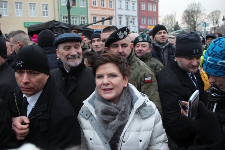 Powitanie żołnierzy amerykańskich w Żaganiu