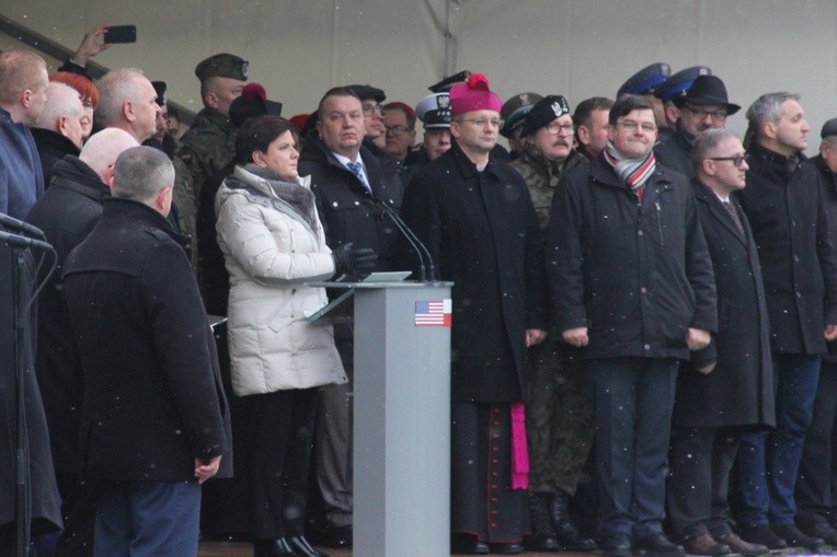 Powitanie żołnierzy amerykańskich w Żaganiu