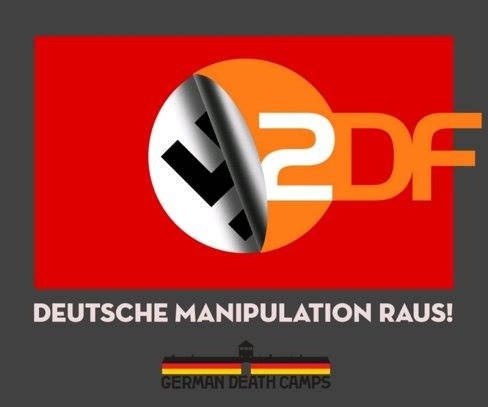 "Death Camps Were Nazi German" - akcja przed siedzibą ZDF w Wiesbaden