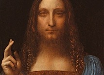 Leonardo da Vinci "Salvator Mundi" olej na desce, 1512 r., kolekcja prywatna