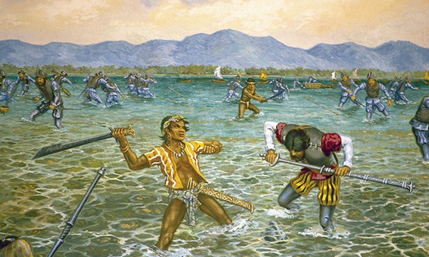 Ferdynand Magellan zginął  27 kwietnia 1521 roku na wyspie Mactan. 18 lat później  jego ciało przewieziono  do ojczystej Portugalii. 