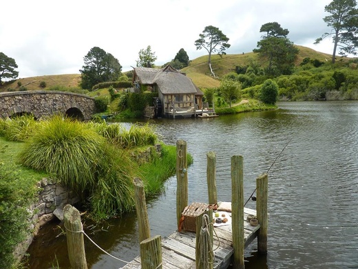 Hobbiton Movie Set - wioska hobbitów w Nowej Zelandii