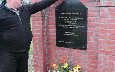 Miejsce upamiętnienia s. M. Adeli Schramm, zamordowanej przez żołnierzy  Armii Czerwonej  25 lutego 1945 roku.