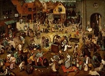 Pieter Bruegel Starszy
Wojna postu z karnawałem  
olej na desce, 1559
Muzeum Historii Sztuki w Wiedniu