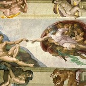 Michał Anioł 
(Michelangelo Buonarroti)
Stworzenie Adama 
fresk, 1511
Kaplica Sykstyńska, Watykan