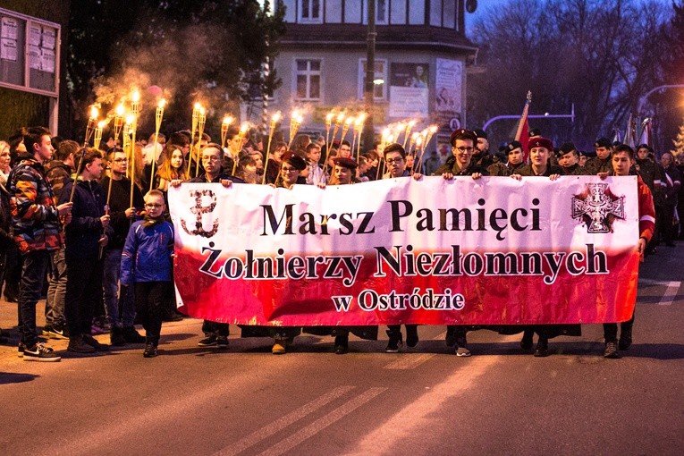 II Marsz Pamięci Żołnierzy Wyklętych w Ostródzie