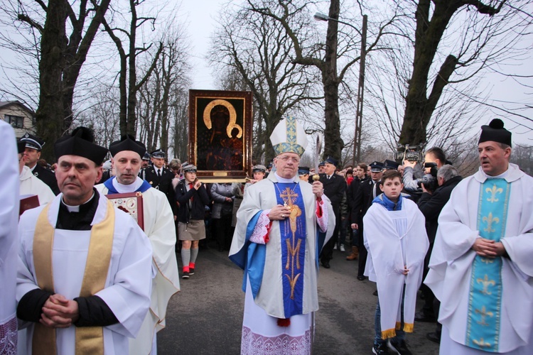 Powitanie ikony MB Częstochowskiej w Rybnie