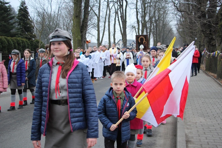 Powitanie ikony MB Częstochowskiej w Rybnie