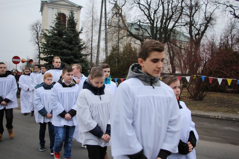 Powitanie ikony MB Częstochowskiej w Rybnie