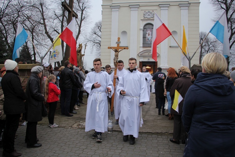 Powitanie ikony MB Częstochowskiej w Rybnie